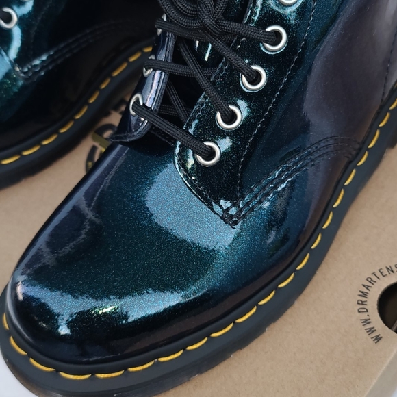 Dr Martens Teal  Sparkle Boots - Picture 5 of 15
